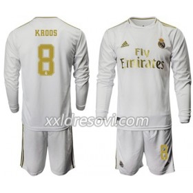 Real Madrid Kroos 8 Domaći Dječji Komplet Dresovi za Nogomet 2019-2020 Dugim Rukavima (+ kratke hlače)